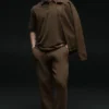 Pantalones de chándal Scholar de corte recto - Espresso
