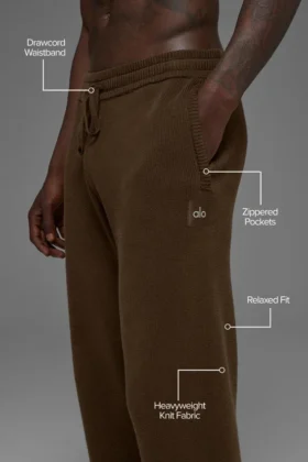 Pantalones de chándal Scholar de corte recto – Espresso