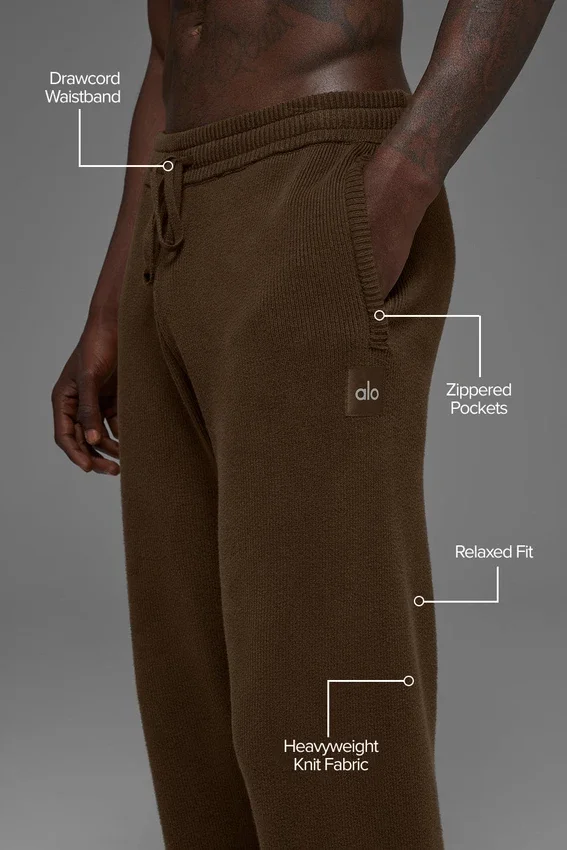 Pantalones de chándal Scholar de corte recto - Espresso