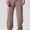 Pantalones de chándal Scholar de corte recto - Gris seta jaspeado