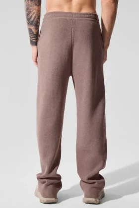 Pantalones de chándal Scholar de corte recto – Gris seta jaspeado