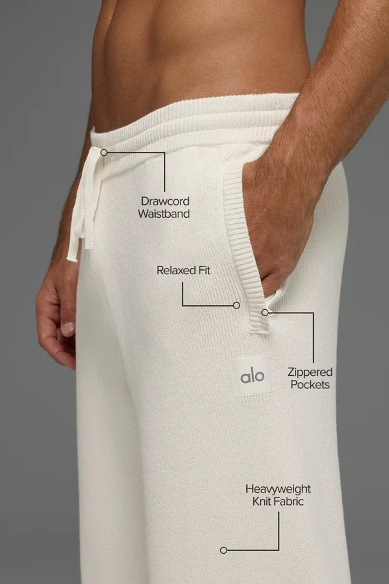 Pantalones de chándal Scholar de corte recto - Marfil