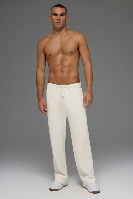 Pantalones de chándal Scholar de corte recto - Marfil