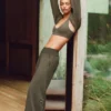 Pantalones de chándal Serenity de corte ancho - Olive Tree