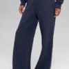 Pantalones de chándal Serenity de pierna ancha - Azul marino