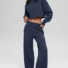 Pantalones de chándal Serenity de pierna ancha - Azul marino