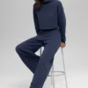 Pantalones de chándal Serenity de pierna ancha - Azul marino