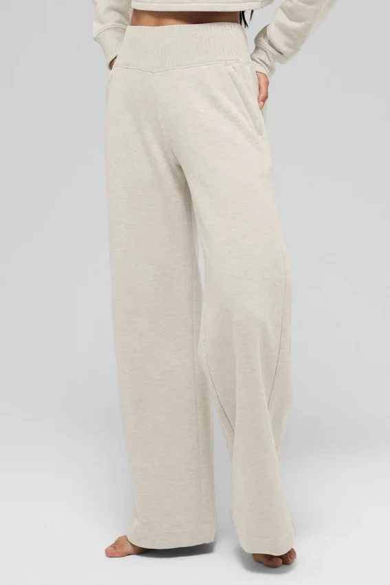 Pantalones de chándal Serenity de pierna ancha - Oatmeal Heather