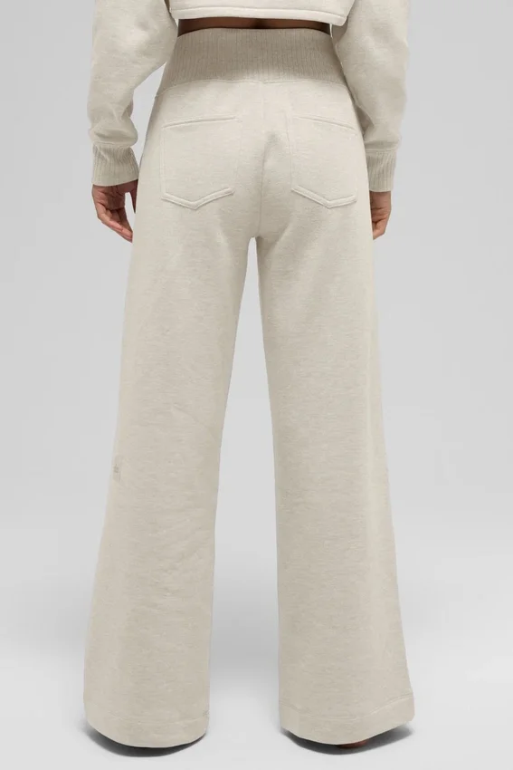 Pantalones de chándal Serenity de pierna ancha - Oatmeal Heather