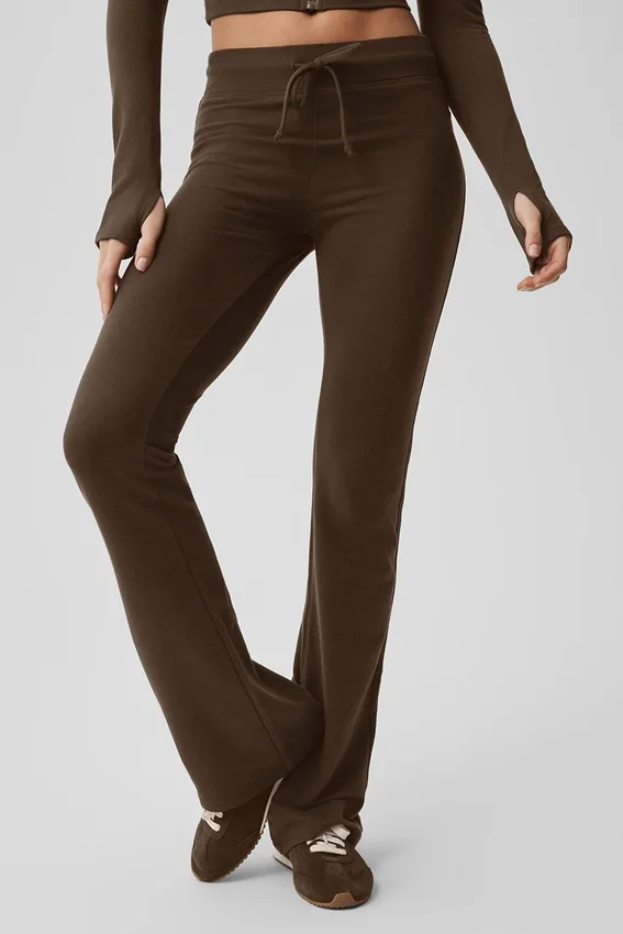 Pantalones de chándal Sway de corte acampanado - Espresso