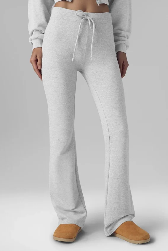 Pantalones de chándal «Sway» de corte acampanado - Gris jaspeado deportivo
