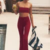 Pantalones de chándal Sway de corte acampanado - Rojo «Summer Romance»