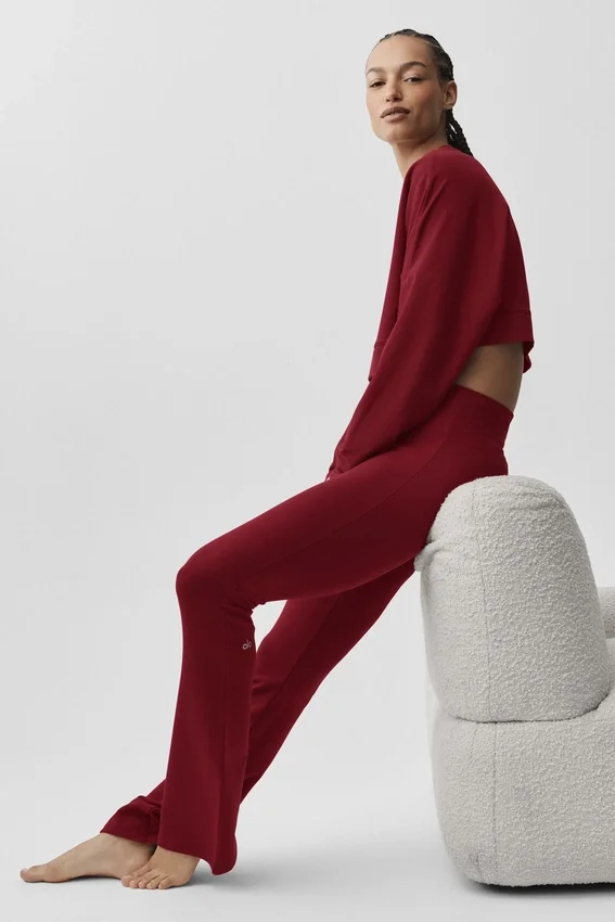 Pantalones de chándal Sway de corte acampanado - Rojo «Summer Romance»