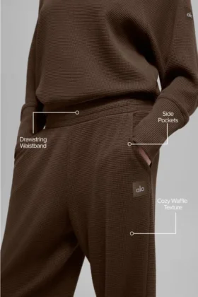 Pantalones de chándal Waffle Weekend Escape – Espresso