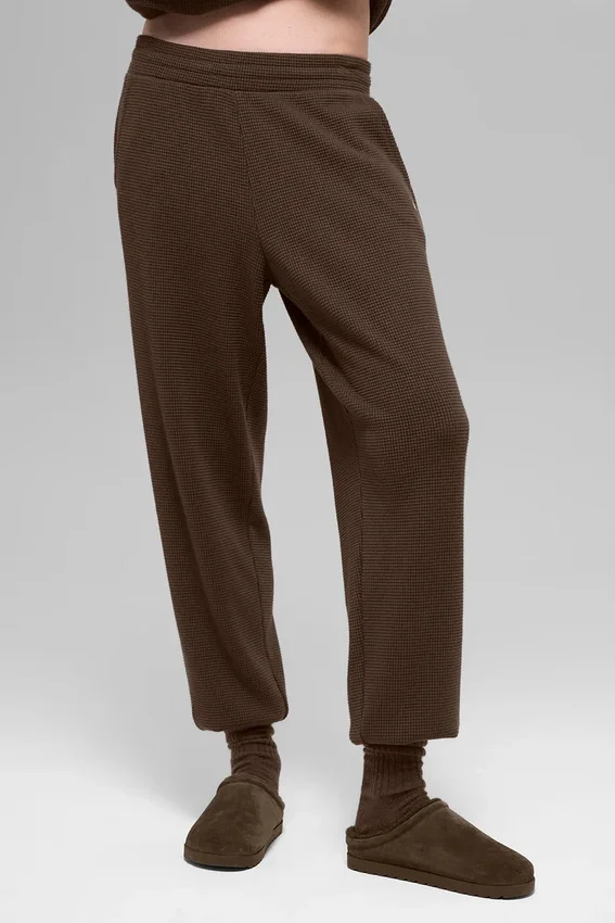 Pantalones de chándal Waffle Weekend Escape - Espresso