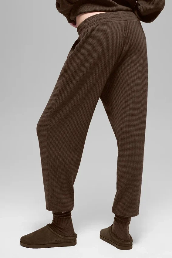 Pantalones de chándal Waffle Weekend Escape - Espresso