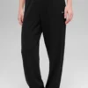 Pantalones de chándal Waffle Weekend Escape - Negro