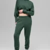 Pantalones de chándal Waffle Weekend Escape - Verde trébol