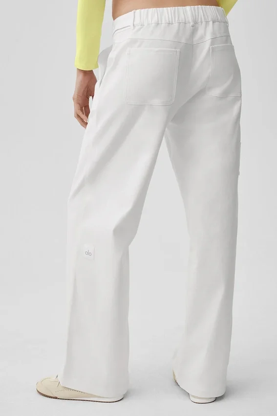 Pantalones de corte recto High Road - Blanco