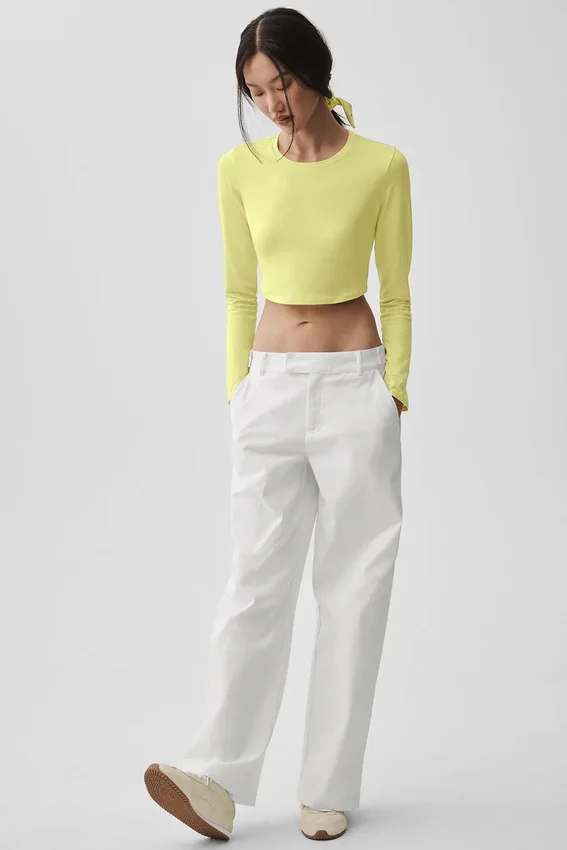 Pantalones de corte recto High Road - Blanco