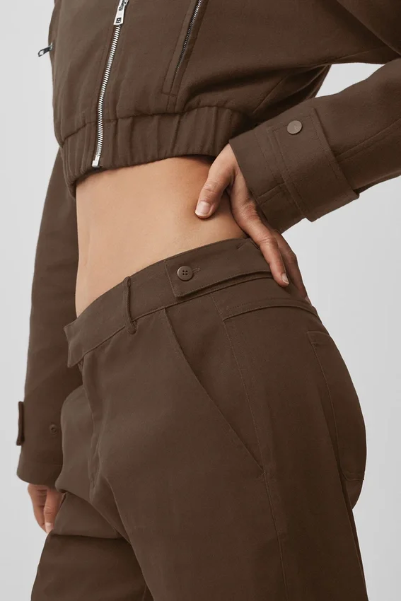 Pantalones de corte recto High Road - Espresso