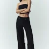 Pantalones de pierna ancha Nightcap de mezcla de lana - Negro