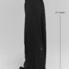 Pantalones de pierna ancha y aireados (corte regular) - Negro