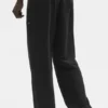 Pantalones de pierna recta Double Take - Negro