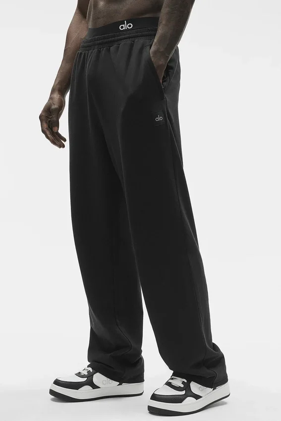 Pantalones de pierna recta Double Take - Negro