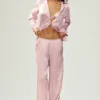 Pantalones de seda Luminous (largos) - Rosa champán