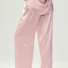 Pantalones de seda Luminous (largos) - Rosa champán