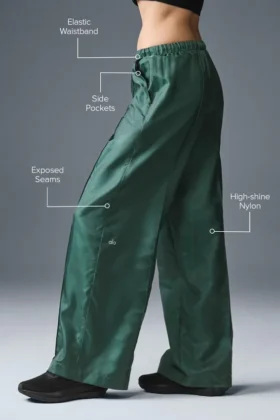 Pantalones deportivos de pierna ancha Afterglow – Winter Ivy