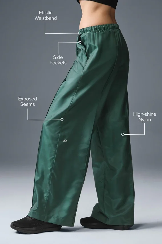 Pantalones deportivos de pierna ancha Afterglow - Winter Ivy