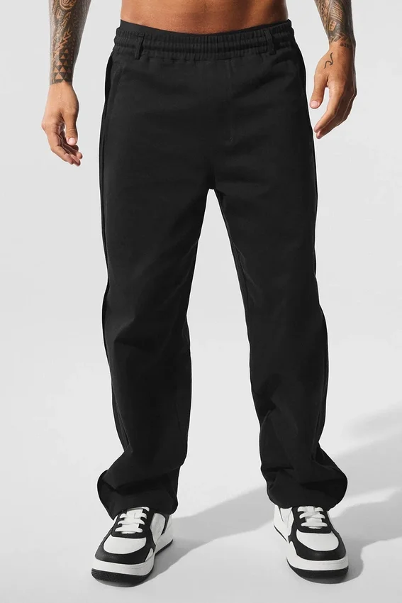 Pantalones Edition Sueded de pierna recta - Negro