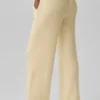 Pantalones High-Waist y pierna ancha «Snuggle up Jersé» — Amarillo candlelight