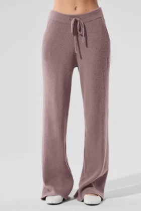 Pantalones High-Waist y pierna ancha «Snuggle up Sweater» - Color seta