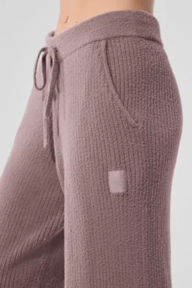 Pantalones High-Waist y pierna ancha «Snuggle up Sweater» – Color seta