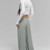 Pantalones holgados y frescos (largo) - Gris lunar