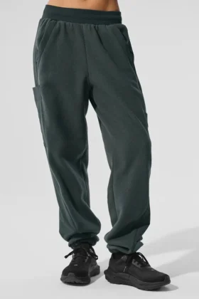 Pantalones Polar Fleece Wintry Mix - Verde carbón