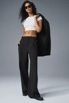 Pantalones Pursuit de cintura alta (largos) - Negro