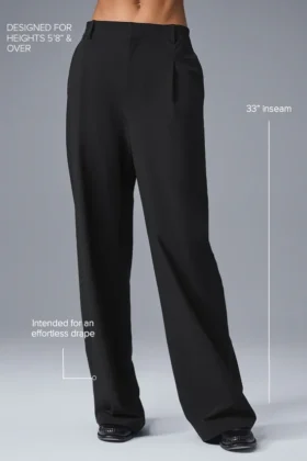 Pantalones Pursuit de cintura alta (largos) – Negro