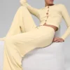 Pantalones rectos Dreamlight de talle medio — Amarillo Candlelight