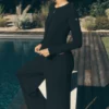 Pantalones rectos Dreamlight de talle medio - Negro