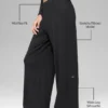 Pantalones rectos Dreamlight de talle medio - Negro