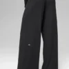 Pantalones rectos Dreamlight de talle medio - Negro