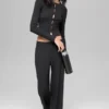 Pantalones rectos Dreamlight de talle medio - Negro