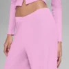 Pantalones rectos Dreamlight de talle medio - Rosa Candy Heart