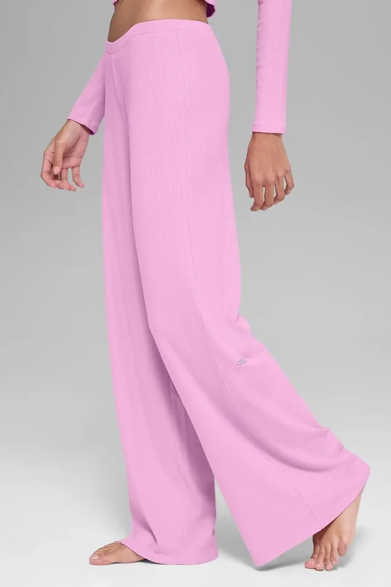 Pantalones rectos Dreamlight de talle medio - Rosa Candy Heart