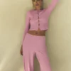 Pantalones rectos Dreamlight de talle medio - Rosa Candy Heart