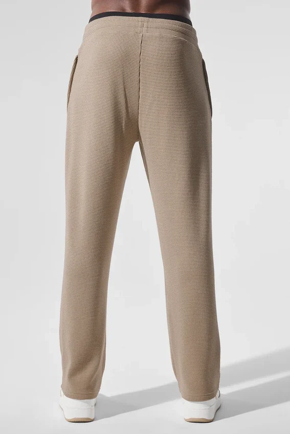 Pantalones rectos Elevate Waffle - Grava